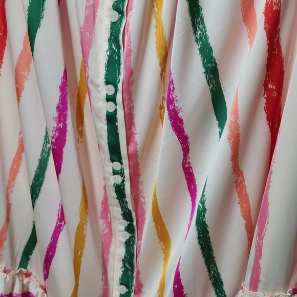 NY&CO Vintage Women's Shirt M and Stripe Button-Front Maxi Skirt XS - Picture 13 of 15